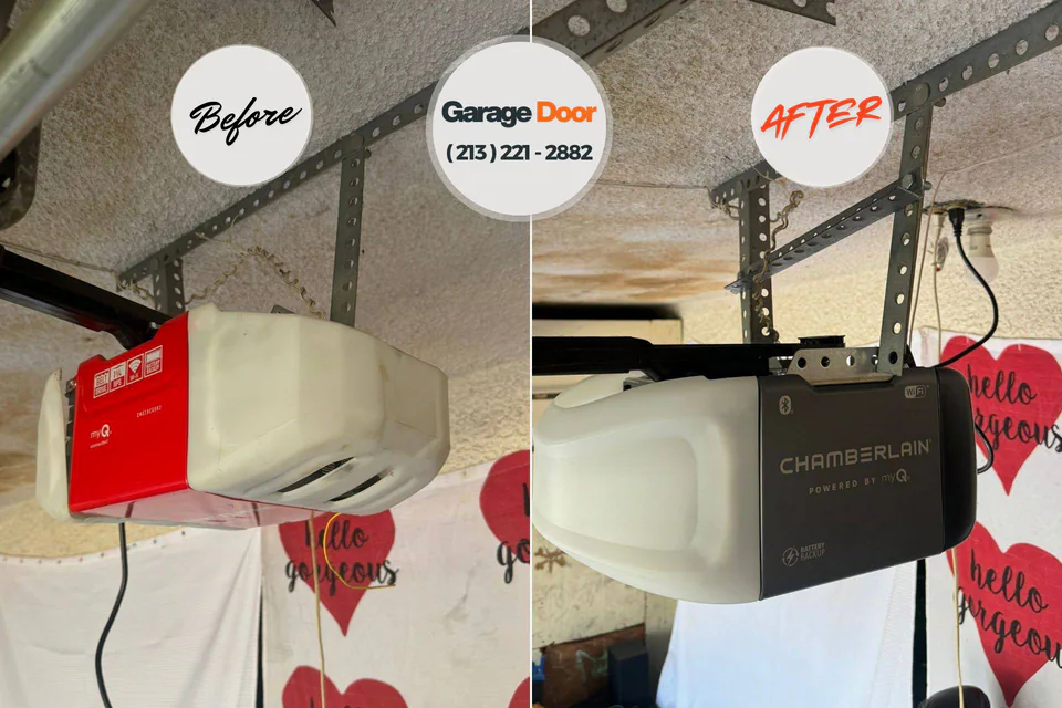 Before and after: garage door repair Skidway Lake, MI